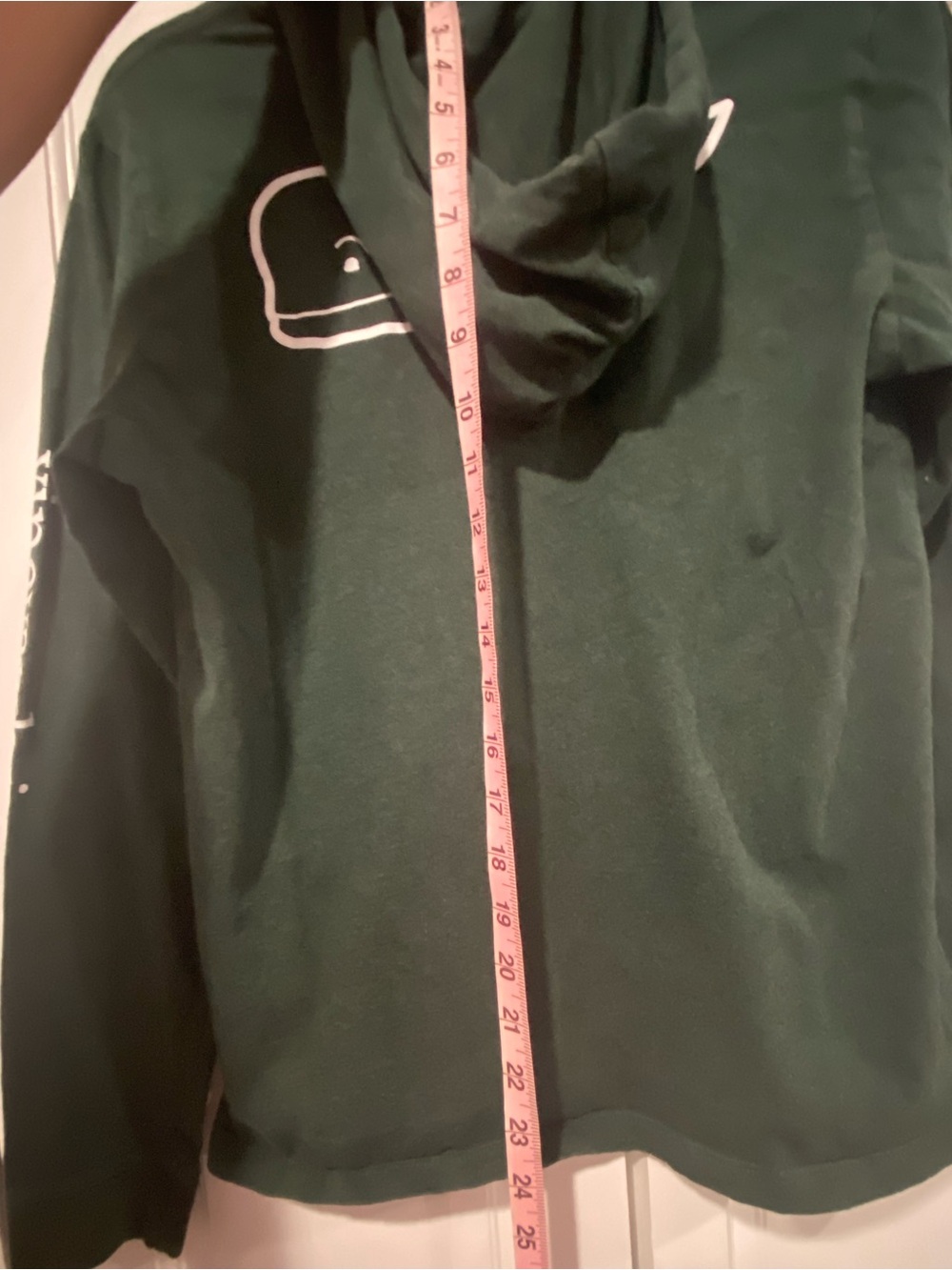 Vineyard Vines Forest Green Kids Hoodie with White Whale Graphic